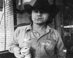 Billy Joe Shaver smoking